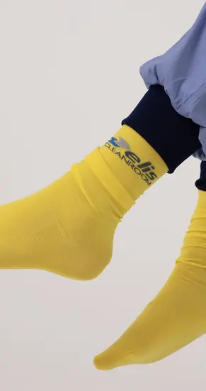 Cleanroom yellow socks