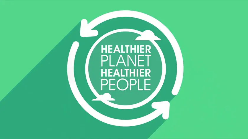 Healthier Planet Healthier People graphic