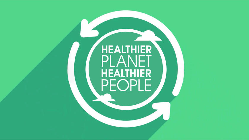 Healthier Planet Healthier People graphic